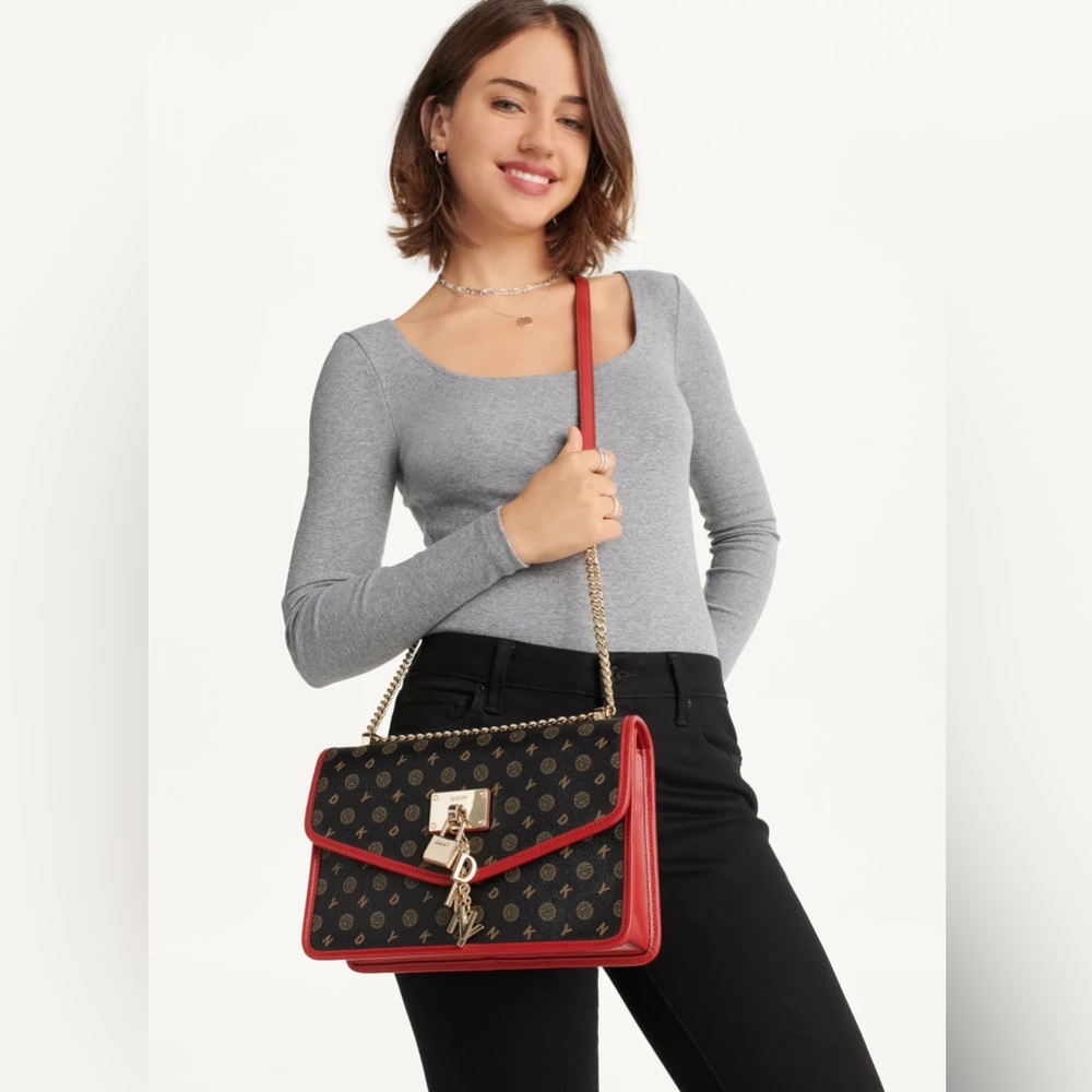 DKNY Elissa Large Heritage Logo Crossbody